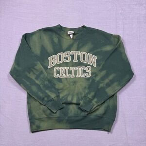 Vintage Lee Sport‎ Boston Celtics Tie Dye Bleach Wash Crewneck Womens Medium
